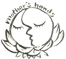 ロゴ：母の手 mother's hands